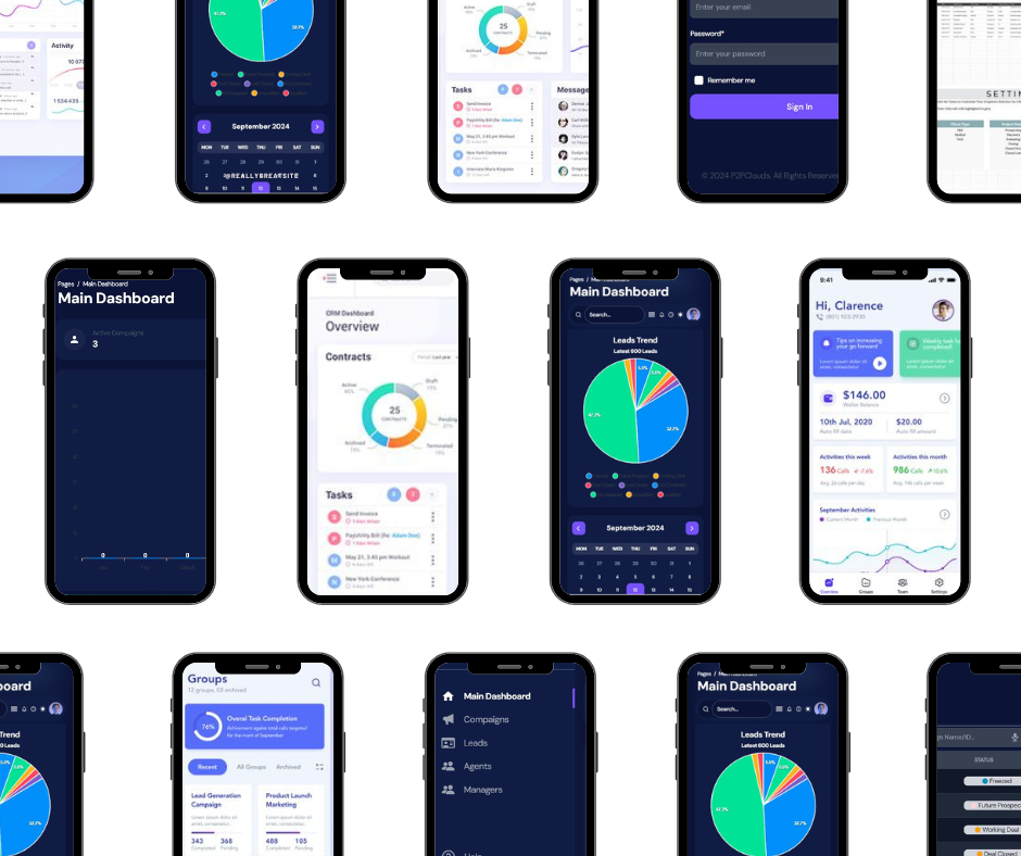 P2PClouds CRM Sales Automation Interface
